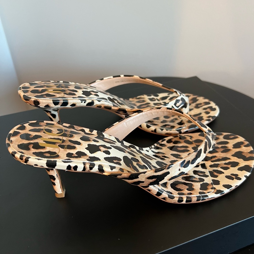 Jennifer Lopez “JLO” Leopard Print Heeled Sandals